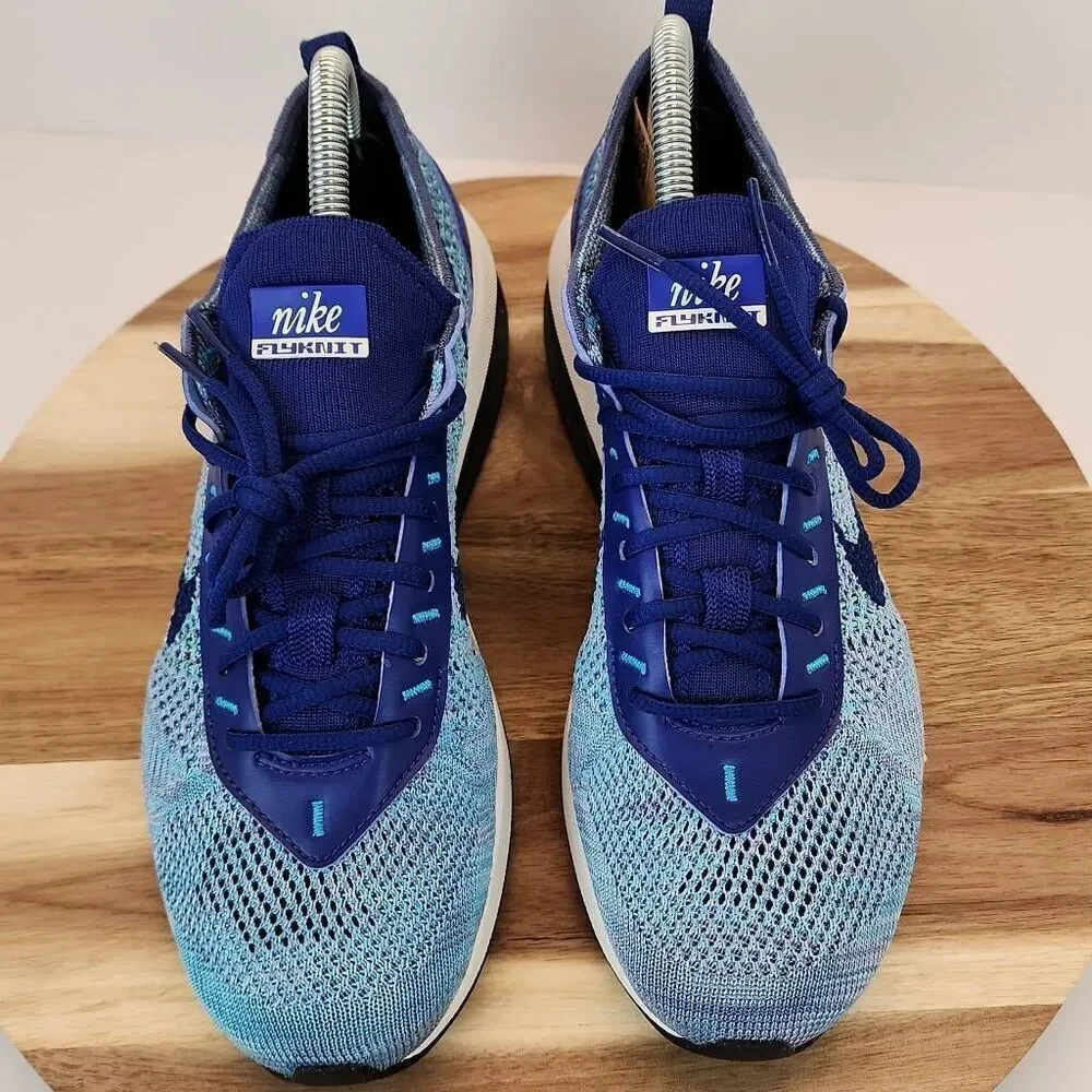 Nike Air Max Flyknit Racer Royal Blue Algae New With Tag Mens Size 6 FD2765-400